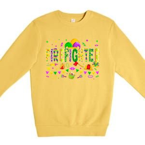 Funny Firefighter Lover Mardi Gras Carnival Party Gift Premium Crewneck Sweatshirt