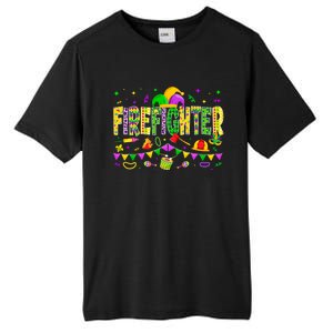 Funny Firefighter Lover Mardi Gras Carnival Party Gift Tall Fusion ChromaSoft Performance T-Shirt