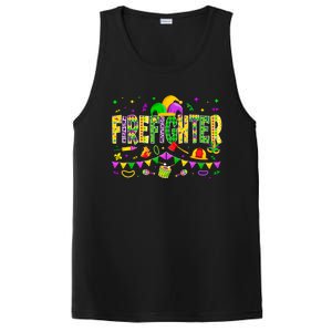 Funny Firefighter Lover Mardi Gras Carnival Party Gift PosiCharge Competitor Tank