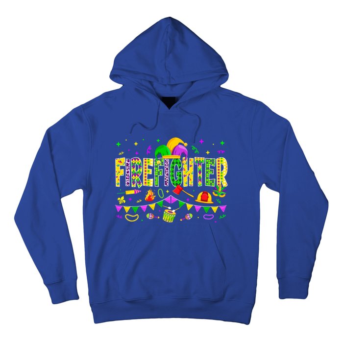 Funny Firefighter Lover Mardi Gras Carnival Party Gift Hoodie