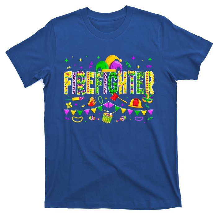 Funny Firefighter Lover Mardi Gras Carnival Party Gift T-Shirt