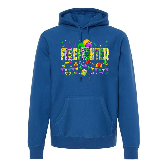 Funny Firefighter Lover Mardi Gras Carnival Party Gift Premium Hoodie