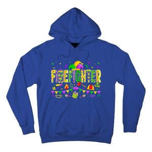 Funny Firefighter Lover Mardi Gras Carnival Party Gift Tall Hoodie