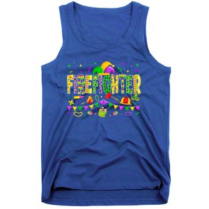 Funny Firefighter Lover Mardi Gras Carnival Party Gift Tank Top