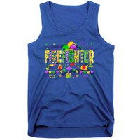 Funny Firefighter Lover Mardi Gras Carnival Party Gift Tank Top