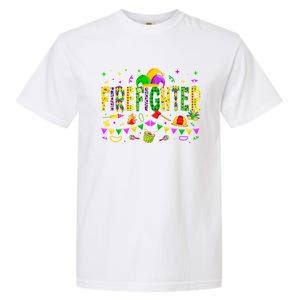 Funny Firefighter Lover Mardi Gras Carnival Party Gift Garment-Dyed Heavyweight T-Shirt