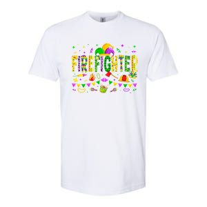 Funny Firefighter Lover Mardi Gras Carnival Party Gift Softstyle CVC T-Shirt