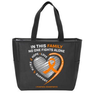 Family Fight Leukemia Awareness Products Gift Zip Tote Bag