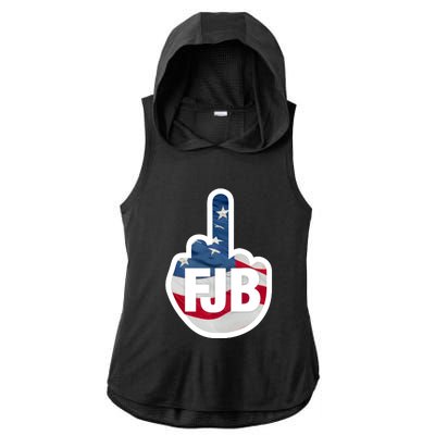 FJB Flag Logo Apparel Ladies PosiCharge Tri-Blend Wicking Draft Hoodie Tank