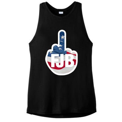 FJB Flag Logo Apparel Ladies PosiCharge Tri-Blend Wicking Tank