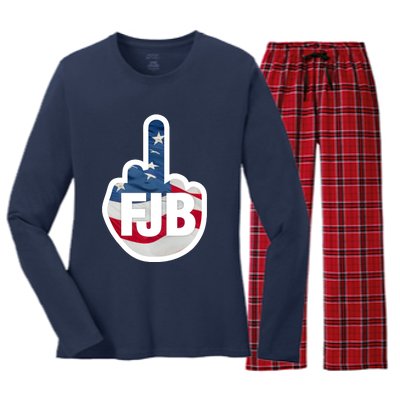 FJB Flag Logo Apparel Women's Long Sleeve Flannel Pajama Set 