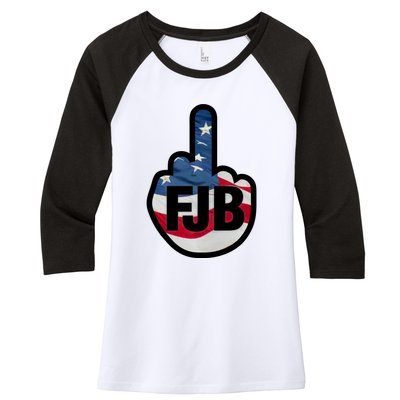 FJB Flag Logo Apparel Women's Tri-Blend 3/4-Sleeve Raglan Shirt