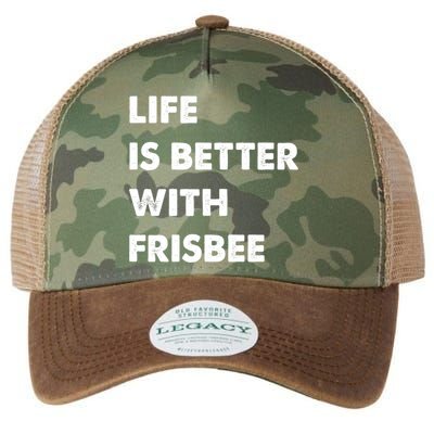 Funny Frisbee Life Is Better With Frisbee Funny Gift Legacy Tie Dye Trucker Hat