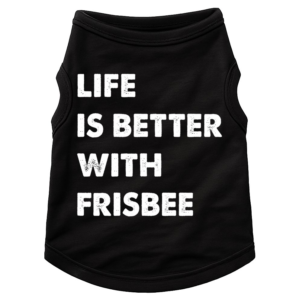 Funny Frisbee Life Is Better With Frisbee Funny Gift Doggie Tank