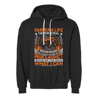 Funny Farmers Life Tractors Planting Crops Men Women Garment-Dyed Fleece Hoodie