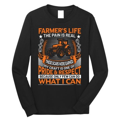 Funny Farmers Life Tractors Planting Crops Men Women Long Sleeve Shirt