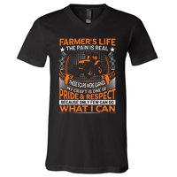 Funny Farmers Life Tractors Planting Crops Men Women V-Neck T-Shirt