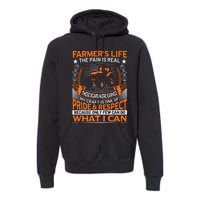 Funny Farmers Life Tractors Planting Crops Men Women Premium Hoodie