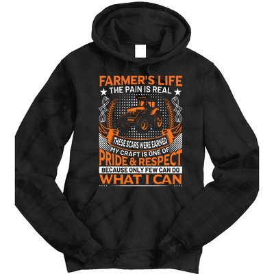 Funny Farmers Life Tractors Planting Crops Men Women Tie Dye Hoodie