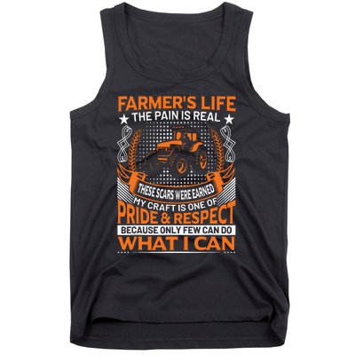 Funny Farmers Life Tractors Planting Crops Men Women Tank Top