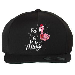 Funny Fa La La La Mingo Flamingo Christmas Family Matching Gift Wool Snapback Cap