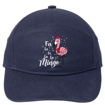 Funny Fa La La La Mingo Flamingo Christmas Family Matching Gift 7-Panel Snapback Hat