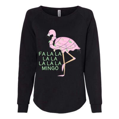 Funny Fa La La La Mingo Flamingo Christmas Gift Womens California Wash Sweatshirt