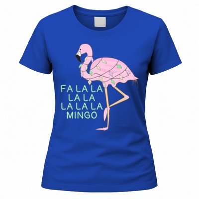 Funny Fa La La La Mingo Flamingo Christmas Gift Women's T-Shirt