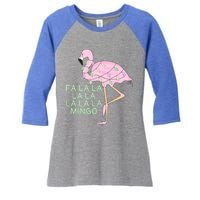 Funny Fa La La La Mingo Flamingo Christmas Gift Women's Tri-Blend 3/4-Sleeve Raglan Shirt