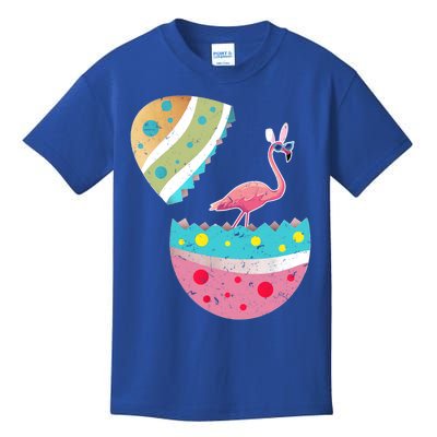 Funny Flamingo Lover Easter Egg Bunny Costume Easter Day Gift Kids T-Shirt