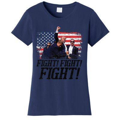 Fight Fist Legend Trump 2024 Survived Shot At Election Rally Women's T-Shirt