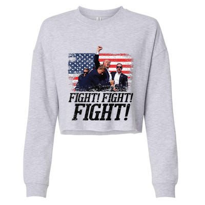 Fight Fist Legend Trump 2024 Survived Shot At Election Rally Cropped Pullover Crew