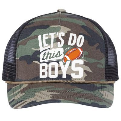 Football Fan Lets Do This Boy Football Mom Football Player Retro Rope Trucker Hat Cap