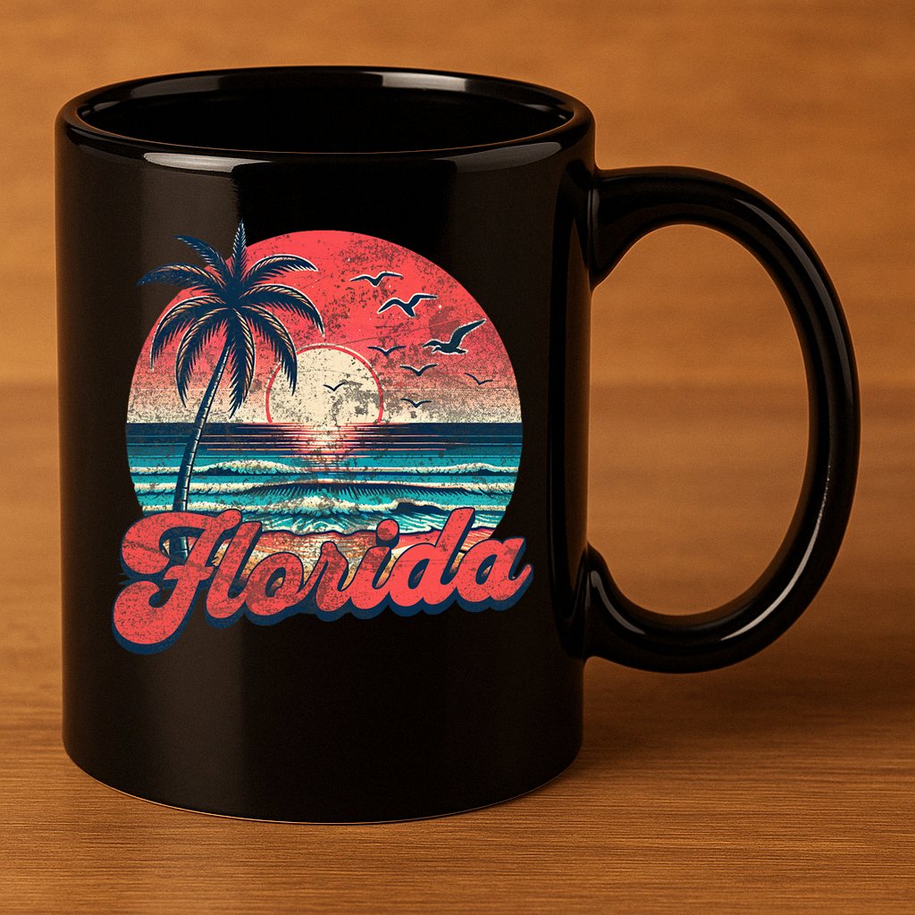 Florida 11oz C Handle Ceramic Mug