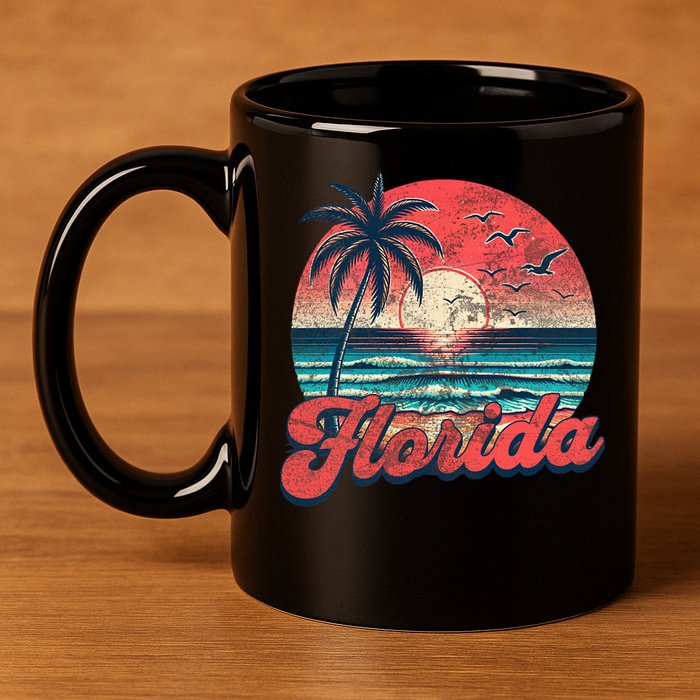 Florida 11oz C Handle Ceramic Mug
