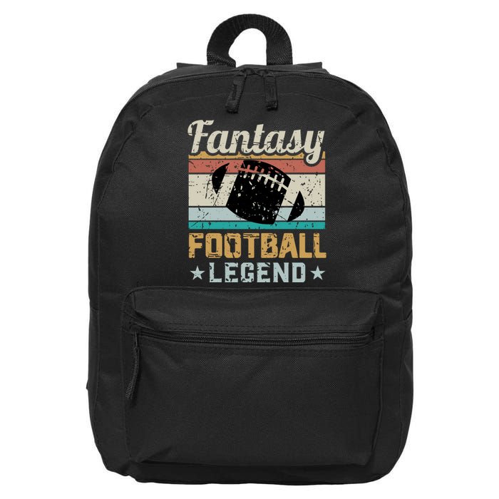 Fantasy Football Legend Retro Style 16 in Basic Backpack