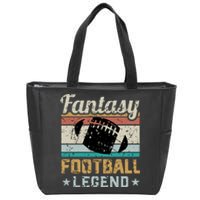 Fantasy Football Legend Retro Style Zip Tote Bag