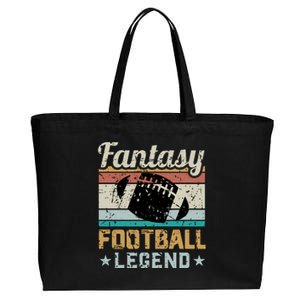 Fantasy Football Legend Retro Style Cotton Canvas Jumbo Tote