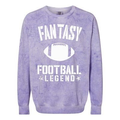 Fantasy Football Legend Fans Awesome Cool Gift Colorblast Crewneck Sweatshirt