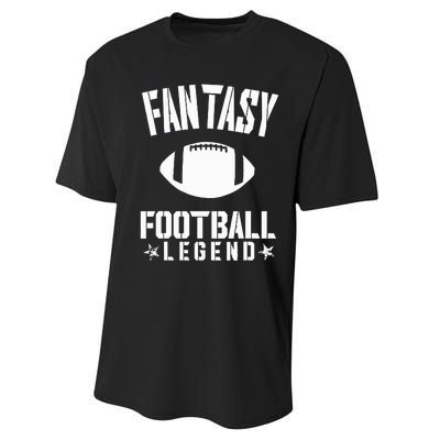 Fantasy Football Legend Fans Awesome Cool Gift Performance Sprint T-Shirt