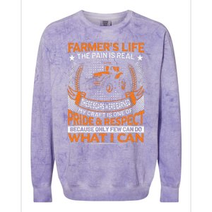 Funny Farmer’s Life Tractors Planting Crops Men Women Colorblast Crewneck Sweatshirt