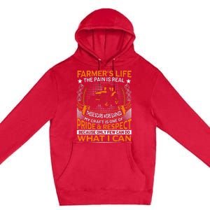 Funny Farmer’s Life Tractors Planting Crops Men Women Premium Pullover Hoodie