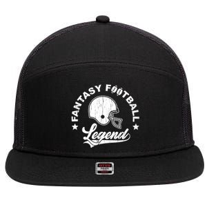 Fantasy Football Legend Funny Gift 7 Panel Mesh Trucker Snapback Hat