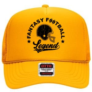 Fantasy Football Legend Funny Gift High Crown Mesh Back Trucker Hat