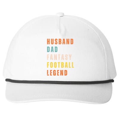 Fantasy Football Legend Gift For Dad Husband Snapback Five-Panel Rope Hat