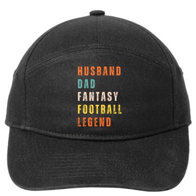 Fantasy Football Legend Gift For Dad Husband 7-Panel Snapback Hat