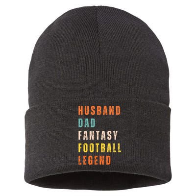 Fantasy Football Legend Gift For Dad Husband Sustainable Knit Beanie