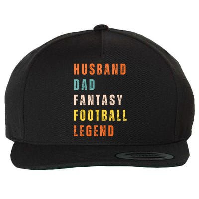 Fantasy Football Legend Gift For Dad Husband Wool Snapback Cap