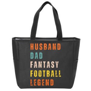 Fantasy Football Legend Gift For Dad Husband Zip Tote Bag