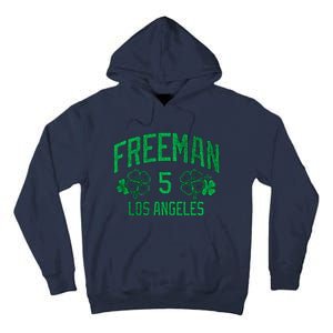 Freddie Free Los Angeles Baseball St PatrickS Clover Funny Gift Tall Hoodie